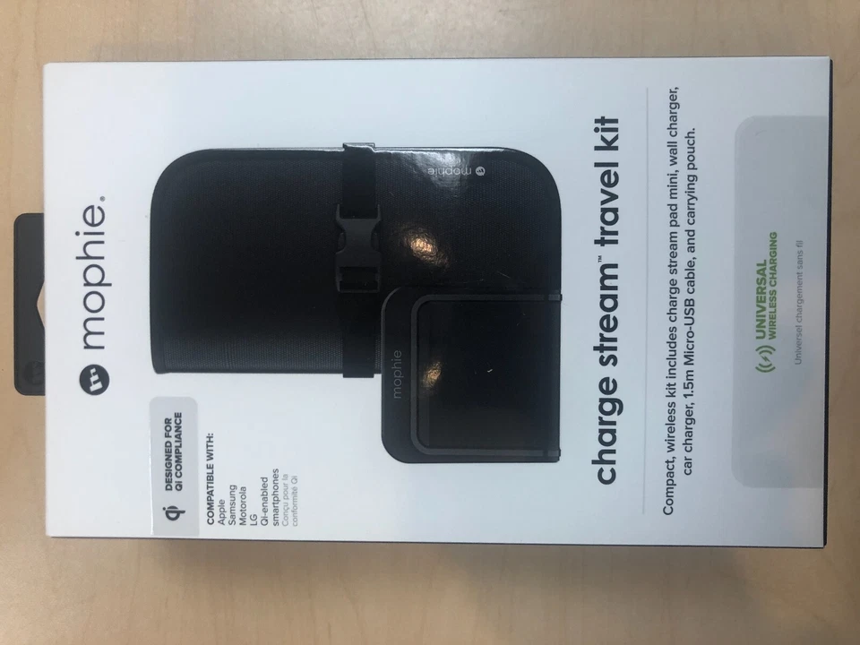 Mophie Qi Wireless Pad Travel Kit w/ Car & Wall Adapters for Smartphones - Black - Image 2 of 2