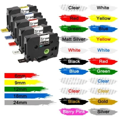 TZ Tze Label Tape TZe-231 Compatible for Brothe P-Touch Laminated 18mm 12mm 9mm