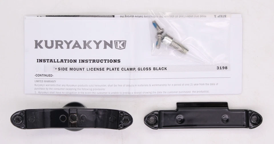 Зажим для номерного знака Kuryakyn боковое крепление номер детали - 3198 для победы - Изображение 3 из 4