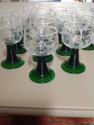 VTG 1079 s Luminarc Etched Steamed Glasses
