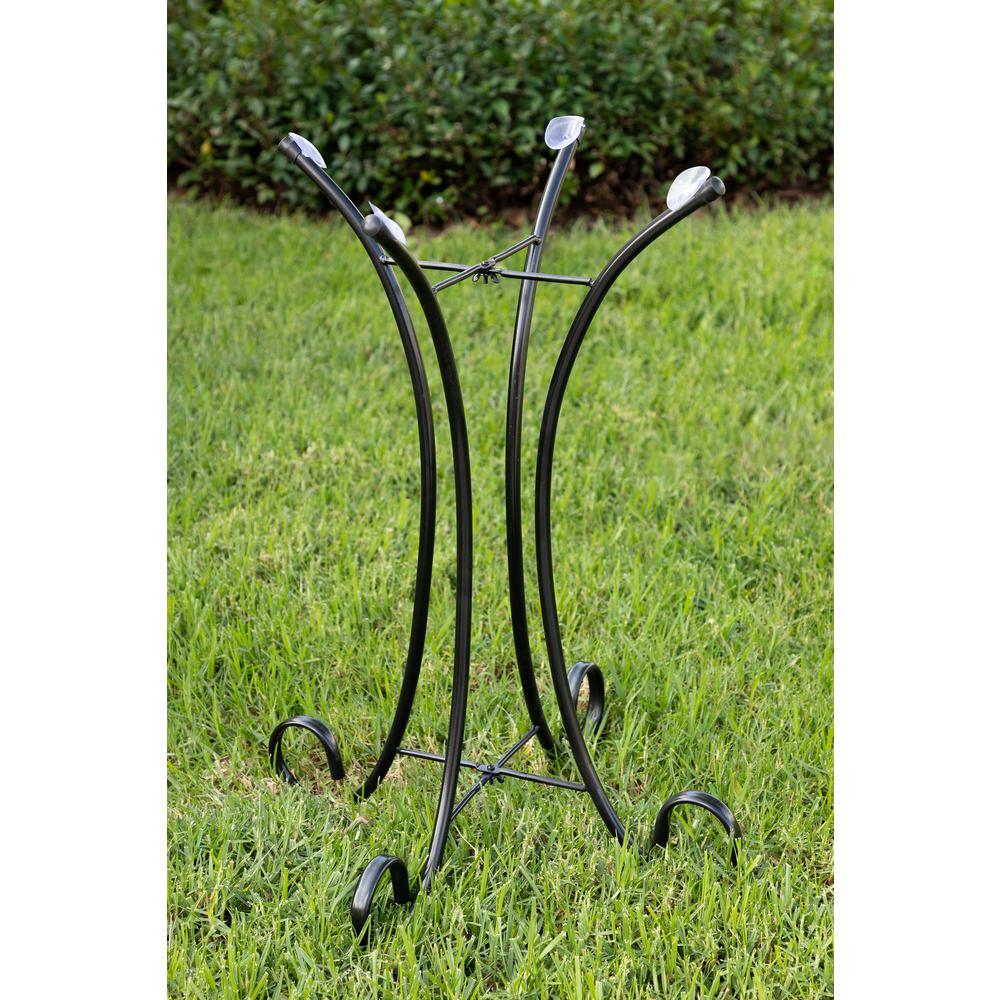 Alpine Corporation Bird Bath Stand 18X18X25 Inch Foldable Iron Classic