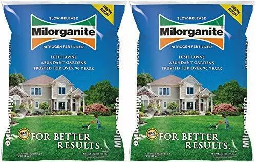 Milorganite 0636 Organic Nitrogen Fertilizer 32 Pound Pack of 2