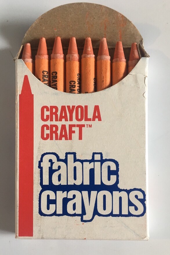 Vintage Crayola Craft Binney & Smith #5008 Orange Fabric Crayons 8ct.NIB it/177