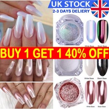 MIRROR CHROME NAIL POWDER COLOURS UNICORN ROSE AURORA NAIL POWDER PIGMENT UK