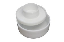 Käseform mit Pressdeckel | Für Käseleibe bis zu 2,5kg | D=220mm, Höhe=90mm, 8mm 