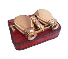 Antique Brass Monocular binocular Vintage Nautical/Spyglass with Leather Case
