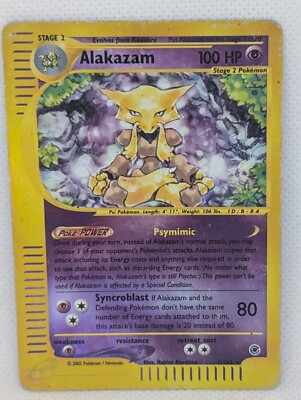 Alakazam 001/165 Expedition Base Set Reverse Holo Rare Pokemon TCG