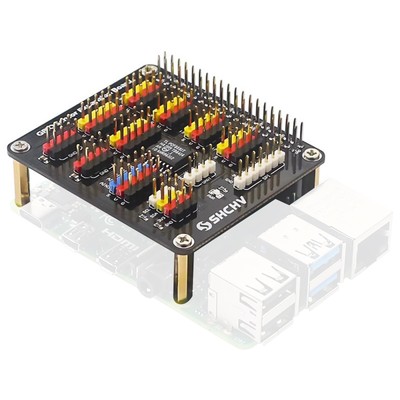 C Ad/da Digital To Analog Gpio Expansion Board for Raspberry Pi 4B/3B+/3B/3A+