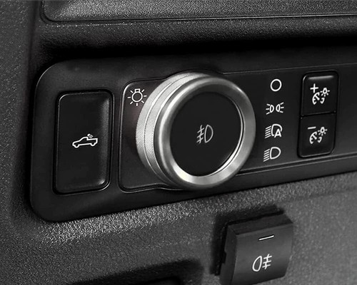 7PCS Silver Aluminum A/C Control Knob Ring Button Trim Cover Fits 21-25 F150 - Picture 4 of 5