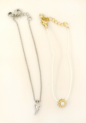  Designer Brands Rachel Roy Women's 2 Bracelets Charm Angel Wing & Sun