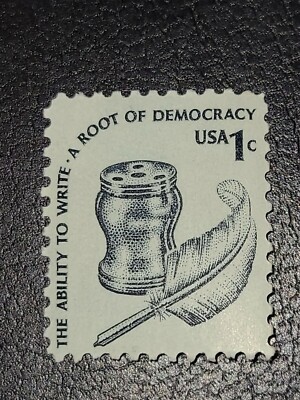 US Stamp 1977 1c Ability To Write A Root Of Democracy MNH OG