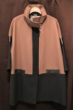 *new* Grace & Oliver Womens 100% Virgin Wool & Lamb Leather Coat Sz 14 (xl)