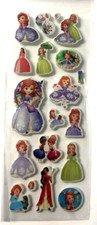  82 Princess Sofia Disney Puffy Sticker Sheet Children Kids Birthday Party Bag