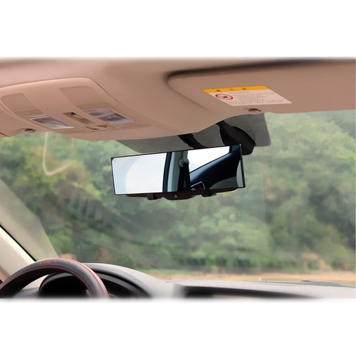 New JDM 300mm Wide Curve Interior Clip On Rear View Mirror Extender Universal - Picture 10 of 10