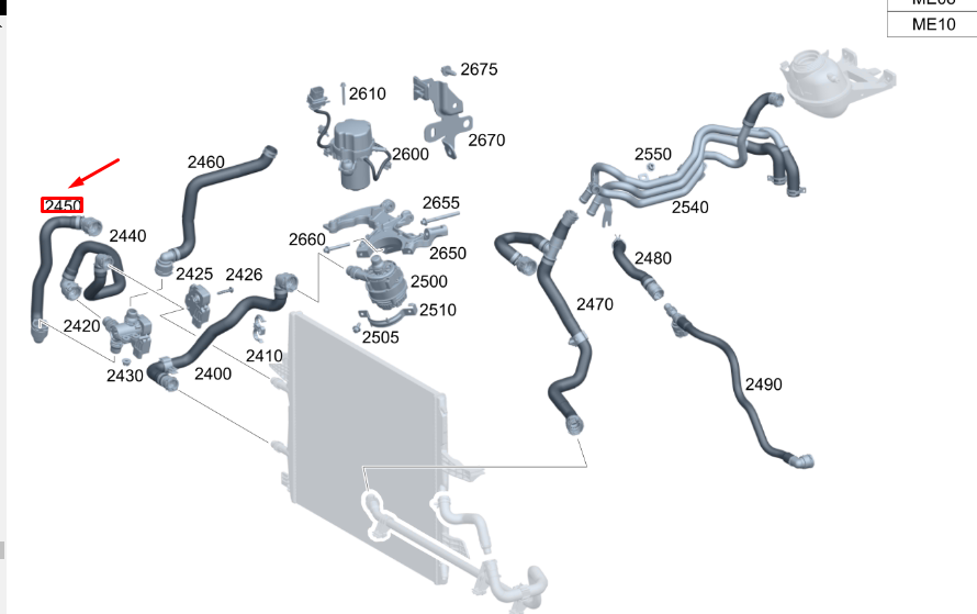 MERCEDES-BENZ GLA H247 Coolant Line A2475010764 NEW GENUINE | eBay 