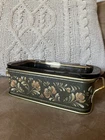 Vintage PYREX #213 Amber Glass W/ Harvest Metal Holder -  1.5 Qt.