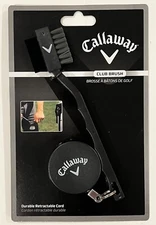 Callaway Golf Club & Shoe Brush Cleaner with Retractable Cord & Clip NEW!