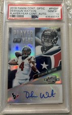 2018 Panini Contenders Optic Deshaun Watson Player Of The Year Auto Holo PSA 10