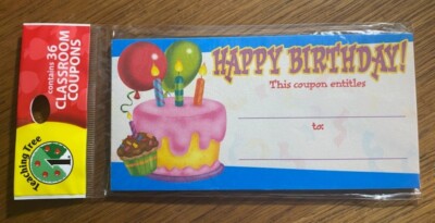 Vintage Teaching Tree - 36 Happy Birthday Recognition Awards 