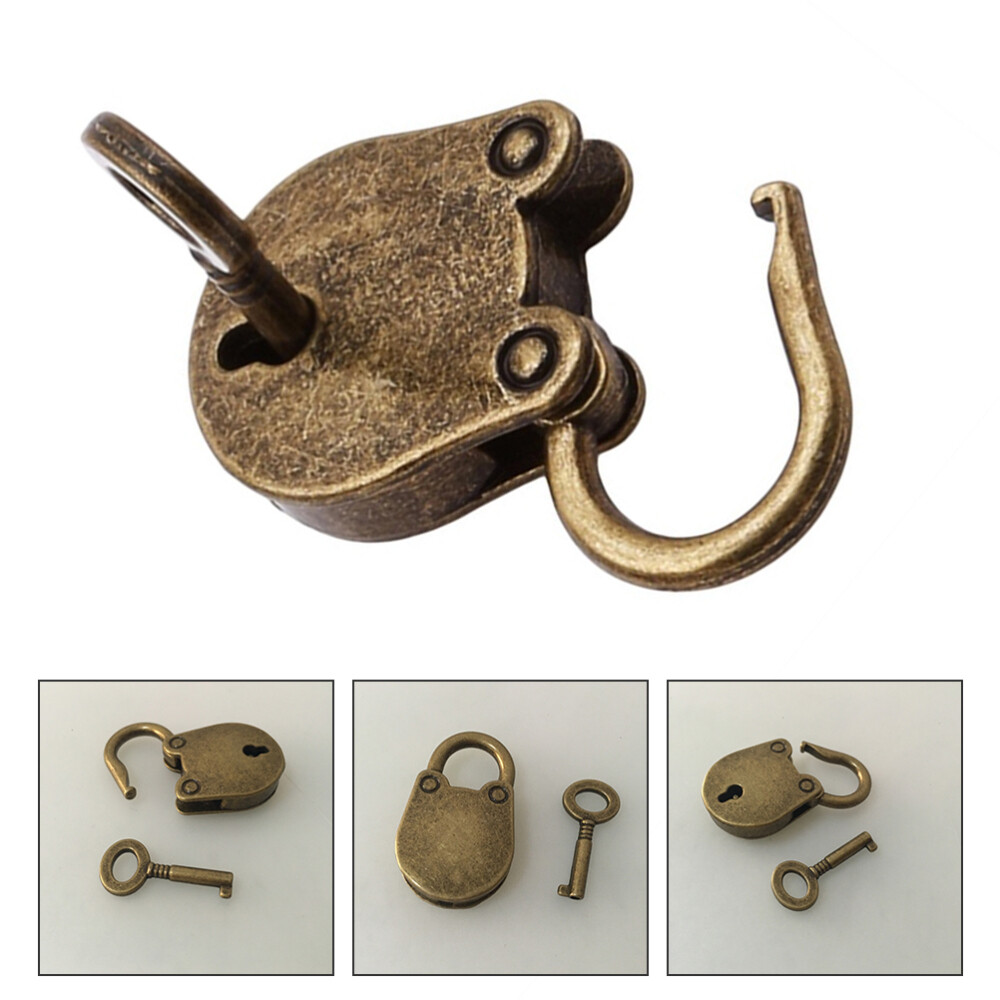 2PCS Retro Treasure Box Lock Treasure Chest Lock Antique Furniture