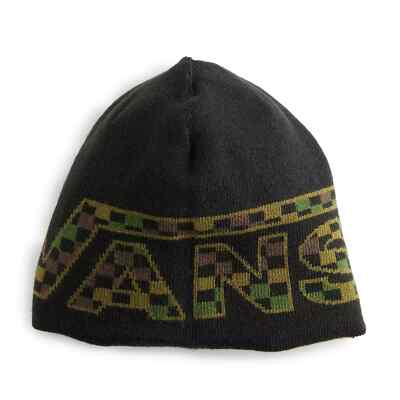 Vans Kids Skoval Green Multi Camo Reversible Beanie Hat