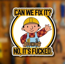 Bob the Builder Waterproof Vinyl Sticker Decal, Funny sticker