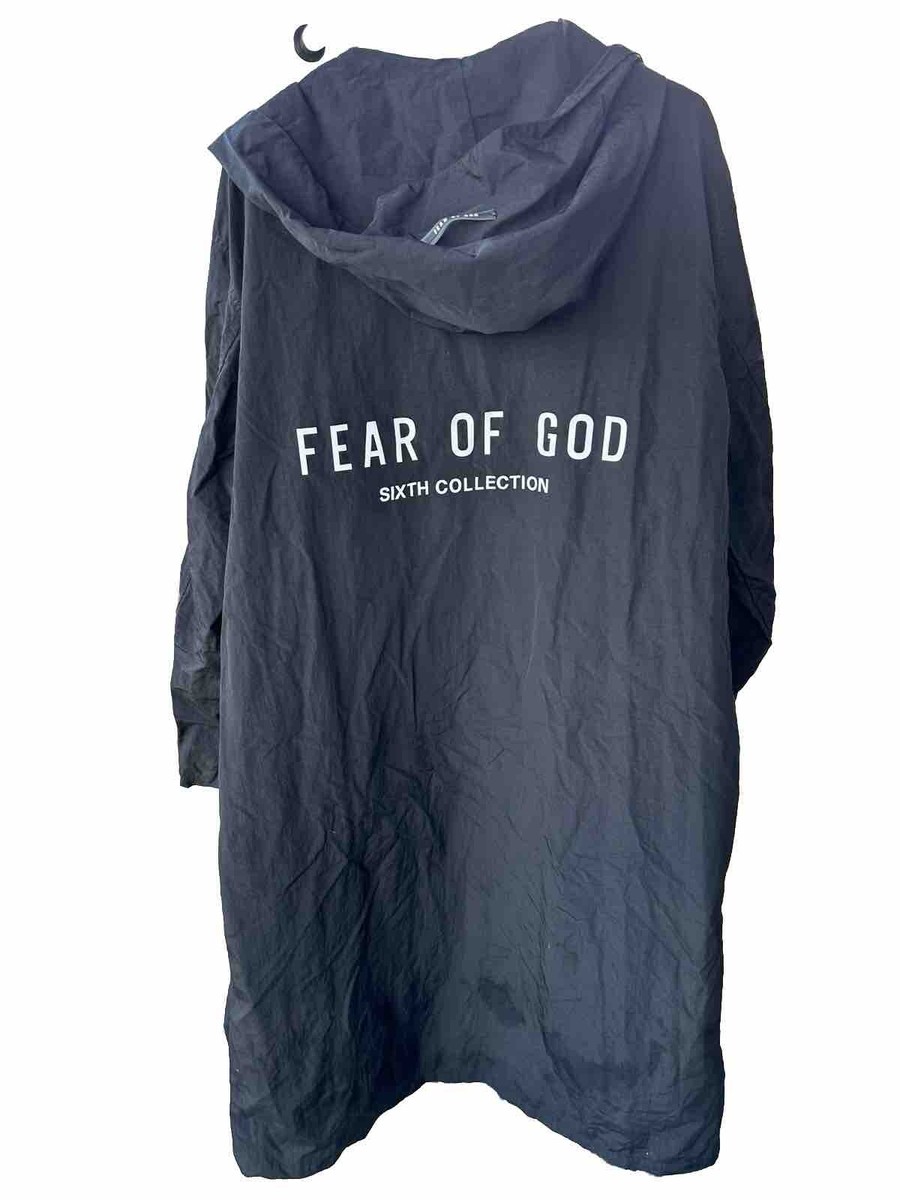FEAR OF GOD 6th Nylon Rain Jacke Fear Of God Season six Men's black nylon jacket | eBay