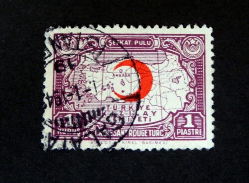 Cruz Roja Sellos turco Individual