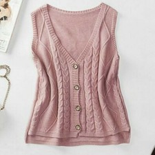 Gilet Senza Maniche In Maglia Da Donna