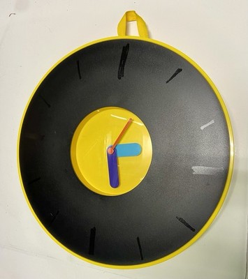 VINTAGE 90S IKEA PLADDRA WALL CLOCK BY CHENYI KE - RETRO COLORFUL