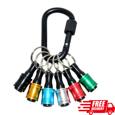 6 Stück Sechskantschaft Schraubendreher Bithalter Clips Schlagbohrmaschine Karabiner Set