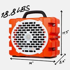 TurtleBox Grande Loud Outdoor Portable Bluetooth 5.4 Waterproof Orange Speaker