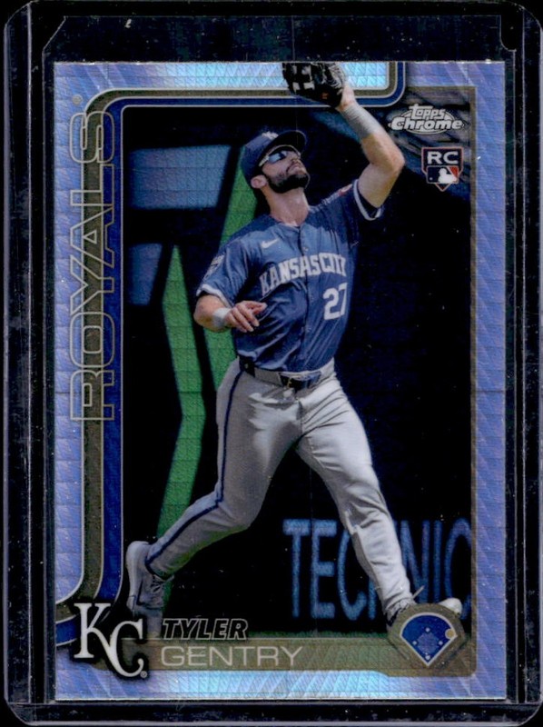 2025 Topps Chrome Tyler Gentry RC Prism Refractor Rookie #218 Royals