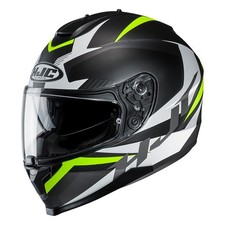 Casco Moto Integrale HJC C70 Bianco,grigio,verde Troky Mc4hsf Hjc