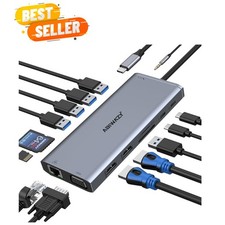 Versatile USB C Docking Station 14-in-1 for Laptops with Maximum Connectivity