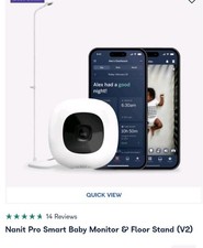 Nanit Pro Smart Baby Monitor Camera with Wall Mount White