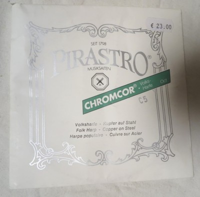Pirastro Chromcor Saite für Volks-Harfe Kupfer auf Stahl C5 Oct (12)