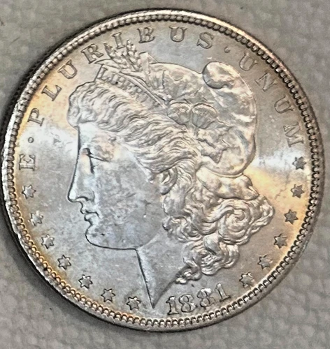 1881 S Morgan, Beautiful bright BU coin, free shipping, Sigma tested genuine+