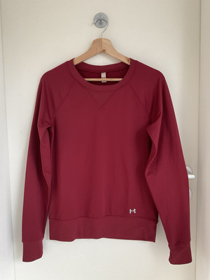 UNDER ARMOUR Damen Pullover Gr. S/M Rot Cold Gear Langarm Polyester Elasthan