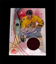 UPPER DECK SP GAME USED 2024-25 ALL-STARS CALE MAKAR #144 RED AUTO JERSEY /35