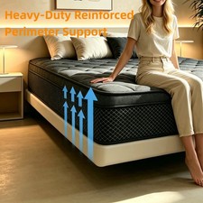 10 12 14" Mattress Hybrid Gel Memory Foam Spring Medium Firm Queen King In A Box