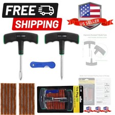 Tire Plug Kit, 13PCS Tire Repair Kit with Self-Vulcanizing Plugs, Ergonomic O...