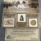 Civil War 150th Anniversary Commemorative Set Bullet Stamp 24kt Plated Quarter