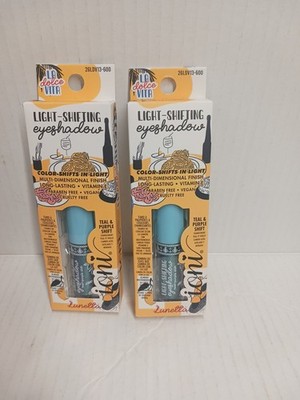 2PC Ioni Light Shifting Liquid Eyeshadow Teal &Purple Shift Lunetta New