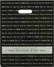 12x15 Black "Thank You" Die Cut Handle Plastic Bags 50/cs