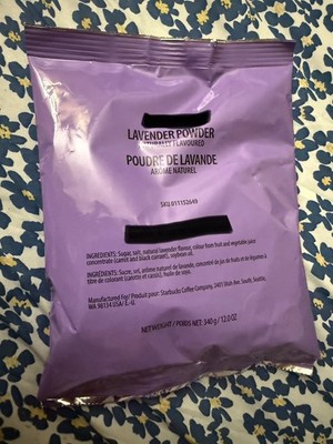 NEW! RARE! FACTORY SEALED STARBUCKS LAVENDER POWDER 12 OZ bb 1/27