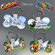 Personalized Cartoon/Photo Pet Tags | Custom Artist-Created Pet ID Tag, Handmade