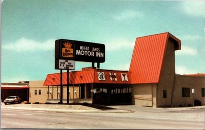 Wheat Lands Motor Inn Garden City Kansas Chrome Postcard, Best Western