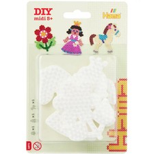 Hama&reg; B&uuml;gelperlen Blister 3 Stiftplatten Prinzessin/Blume/Pony.