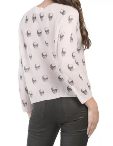 360Cashmere Tammy Print Skulls Langarm Pullover Gr. XS - Bild 2 von 7
